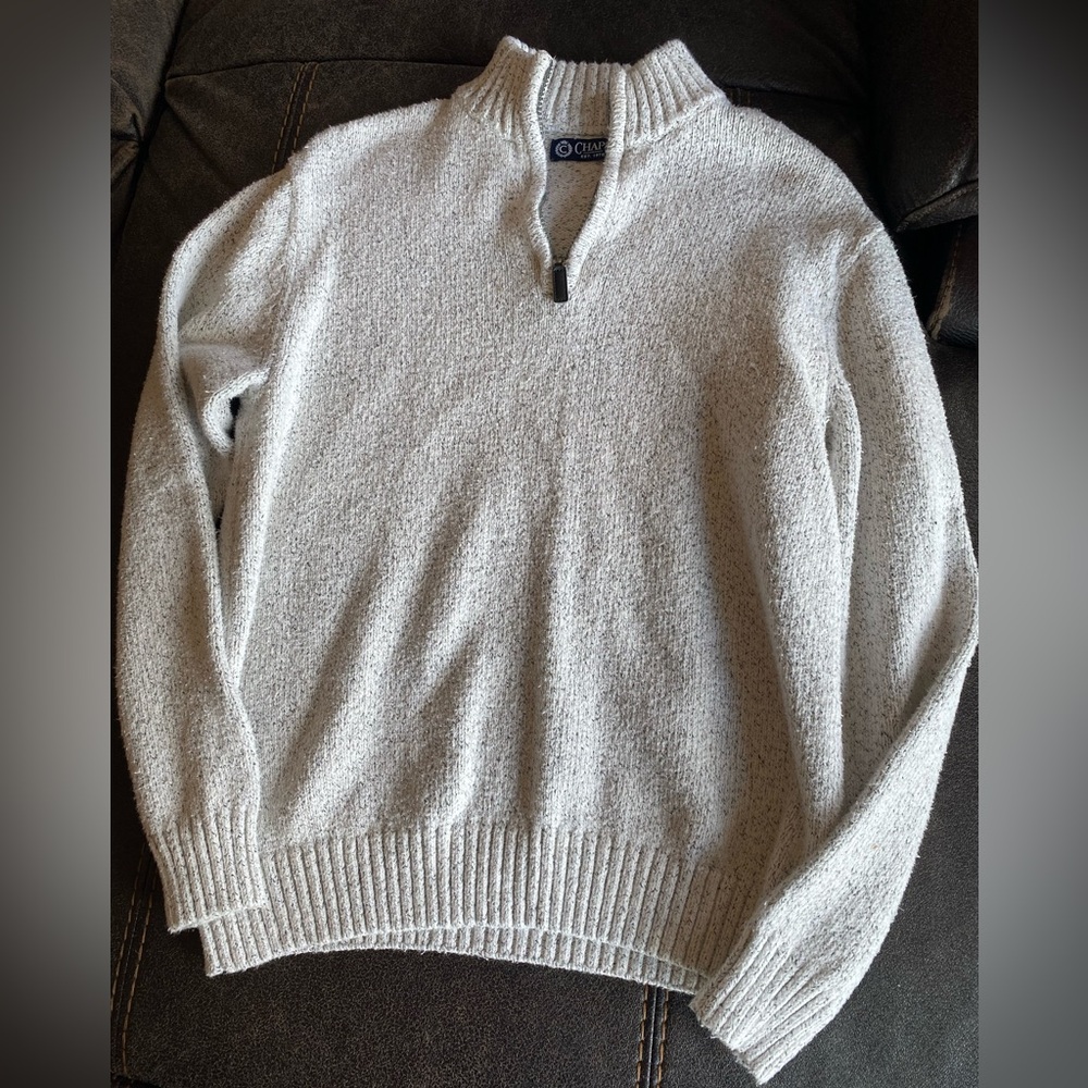 Men's Chaps Gray & Cream Sweater